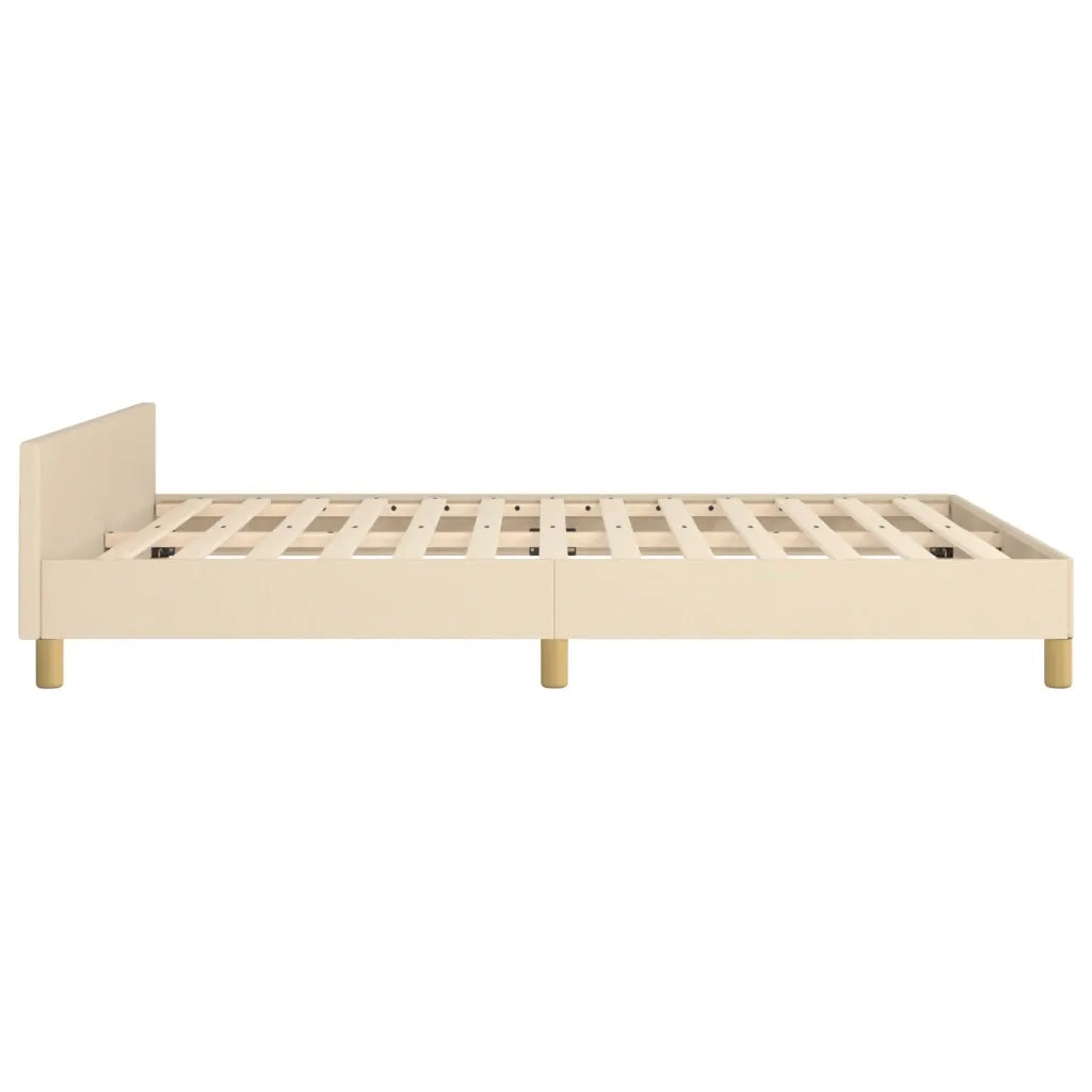 Giroletto senza Materasso Crema 140x200 cm in Tessuto
