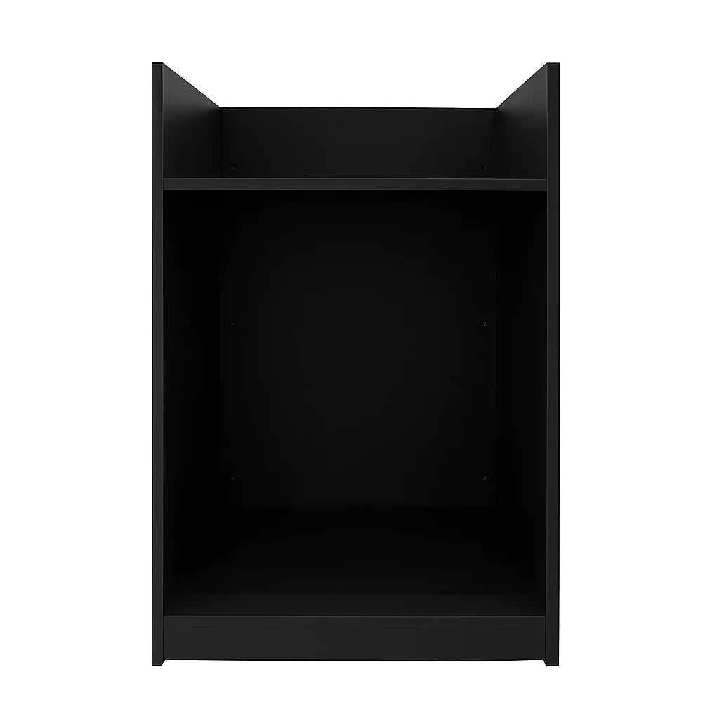 Bancone Cassa da Negozio Nero TB60 Mobile Reception 2 Ripiani in MDF