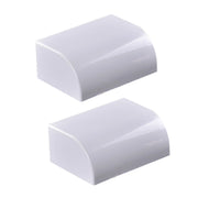 2 Pezzi Connettore Angolare Per Canaline Passacavi 60X40mm, Angolo Esterno Con Curva, Colore Bianco