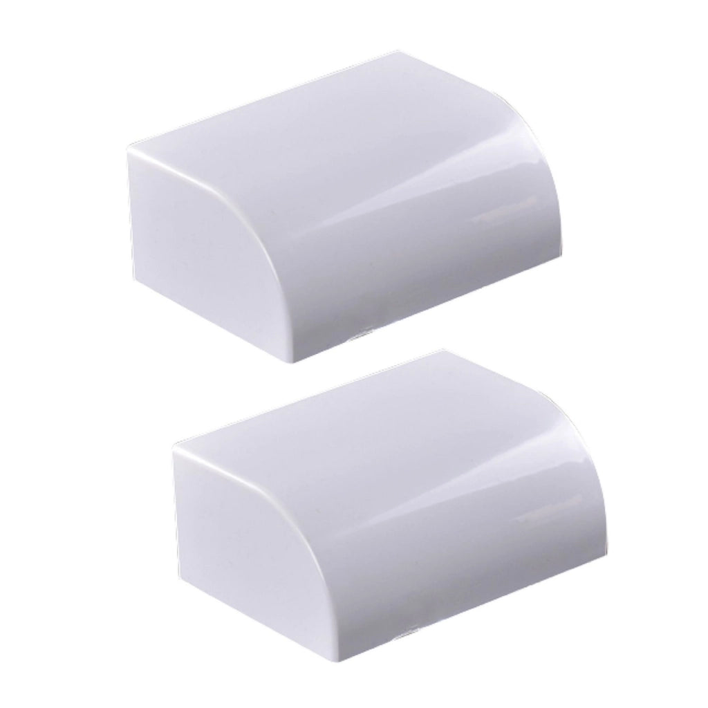 2 Pezzi Connettore Angolare Per Canaline Passacavi 60X40mm, Angolo Esterno Con Curva, Colore Bianco