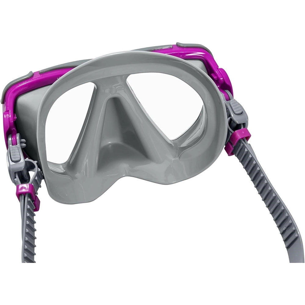 Trade Shop - Set Da Snorkeling Maschera Con Boccaglio Per Adulti Ragazzi Dominator 14+ Anni 24029 -