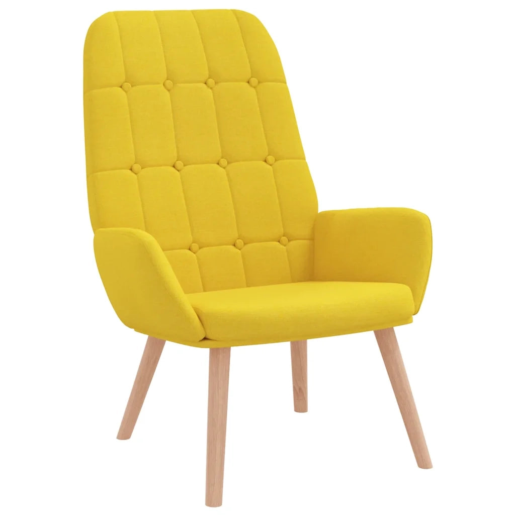 Sedia Relax Giallo Chiaro in Tessuto 4102648