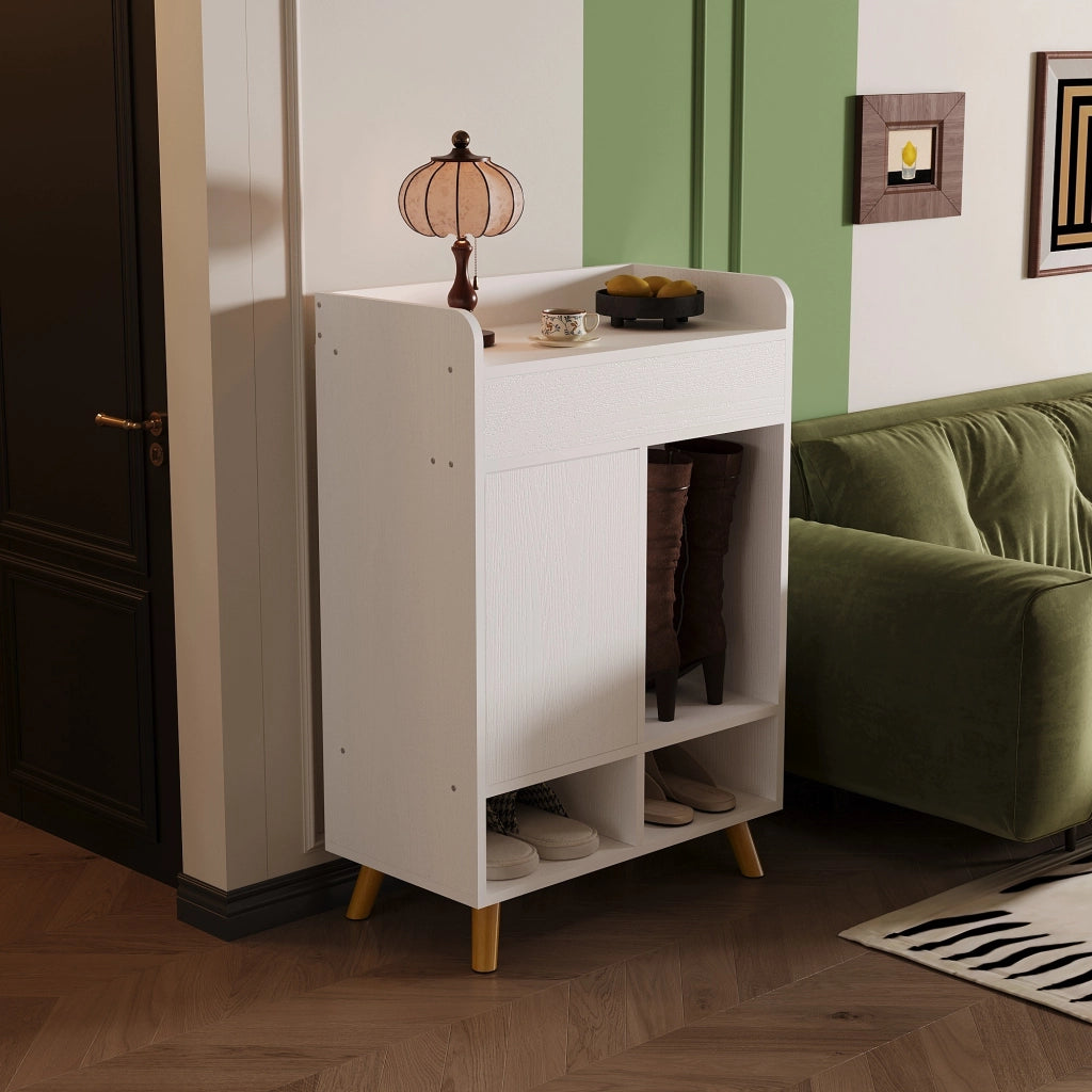 Mobile bianco capiente per scarpe con cassetto da 60 cm