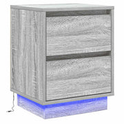 Comodino | Armadio da Notte | Mobiletto da notte Grigio 39 x 34,5 x 50 cm Legno multistrato