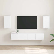 Mobile TV da parete 2 pz-Set di 2 Mobile TV a Muro-Credenza TV Bianco 30 x 31 x 60 cm