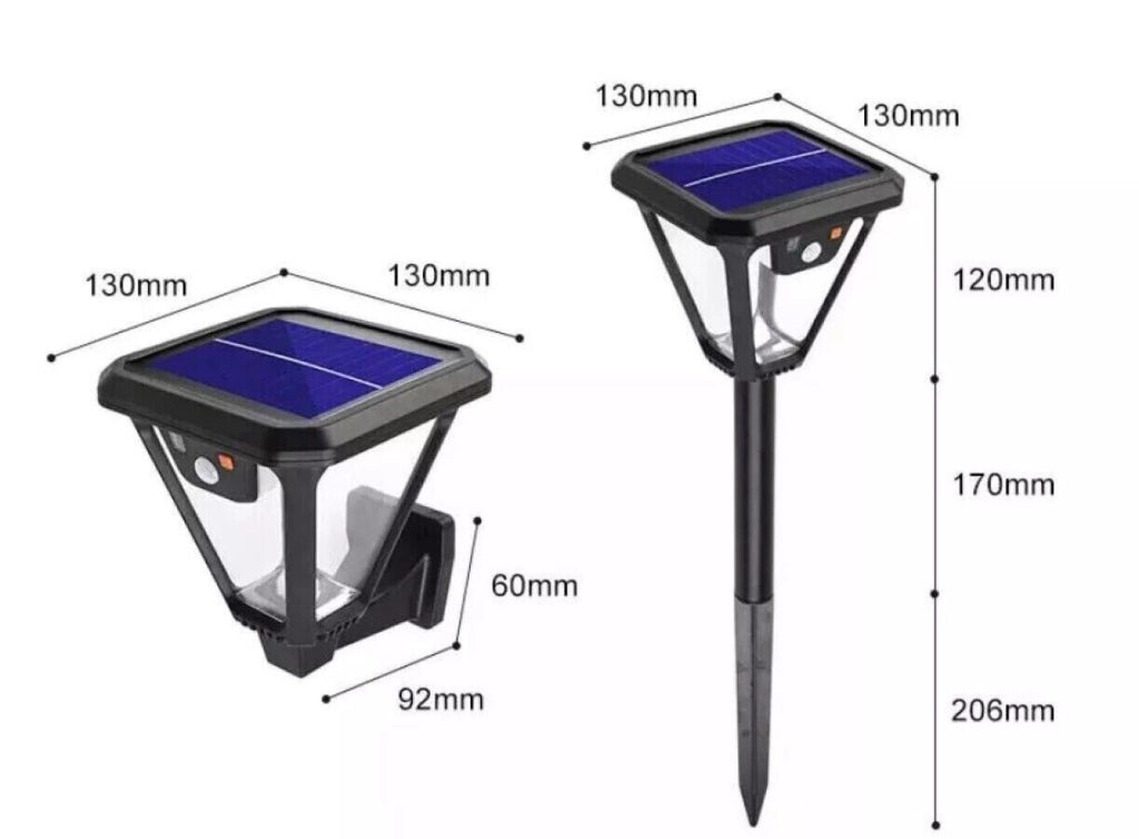 lanterna solare 100 led sensore di movimento lampada a terra o applique a muro / hs-v83 - ZENCOCCO
