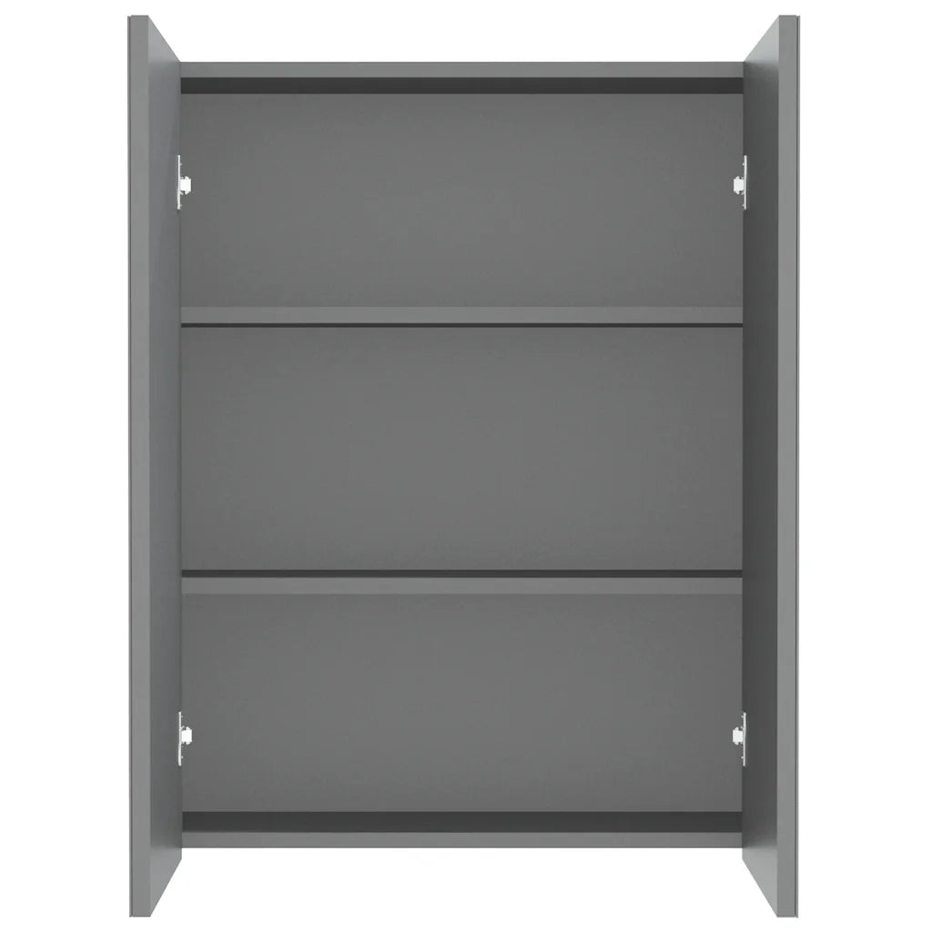 Armadietto a Specchio per Bagno 60x15x75 cm MDF Antracite cod mxl 61560