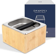 Afklopbak per carrello per setacciatura - box di scarico metallico di alta qualità con accessori - contenitore di scarico espresso con panno di silicone
