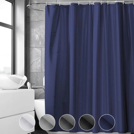 Doucherol Schimmelwerend, 120 x 200 cm, Acquafugante, Lavabile, Rapido Assorbimento dell'Acqua, Blu Scuro