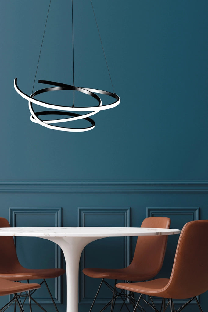 Curvy - Applique LED 12W 4500K IP20 con struttura in alluminio finitura argento satinato, design sinuoso e tondeggiante - Rossini Group