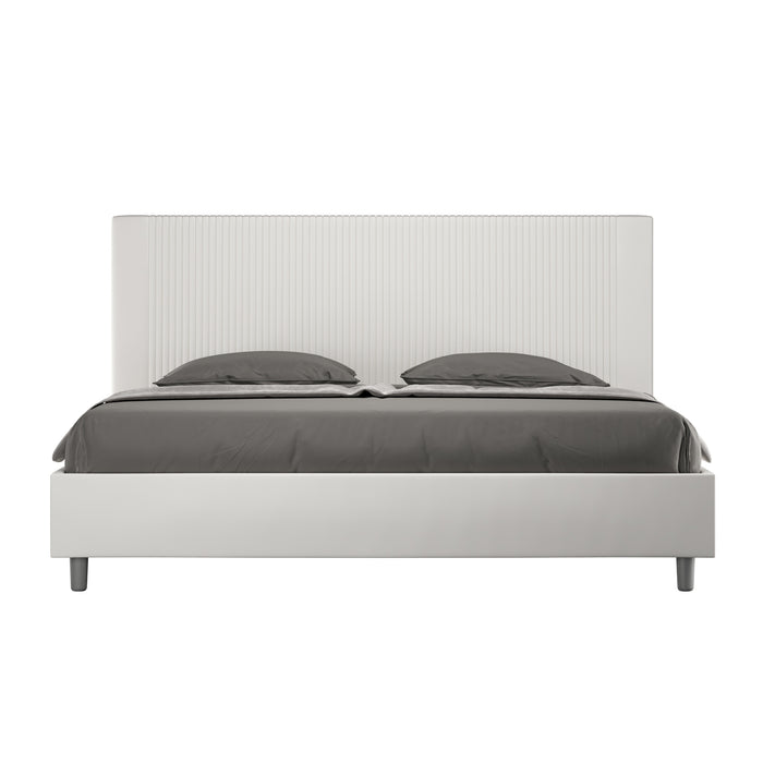 Letto Matrimoniale Large 180x190 cm Senza Rete Goya Bianco
