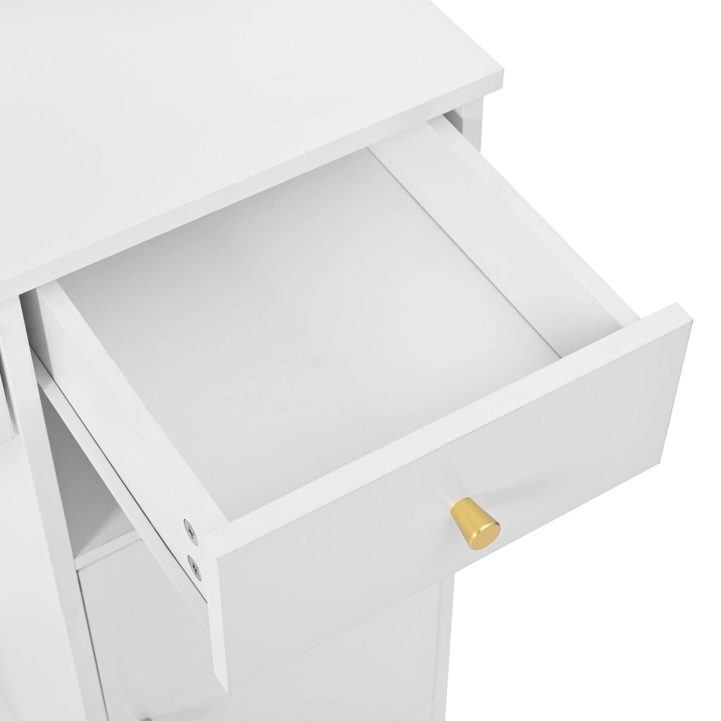 TOELETTA con specchio LED regolabile, 110x40x151 cm, bianco