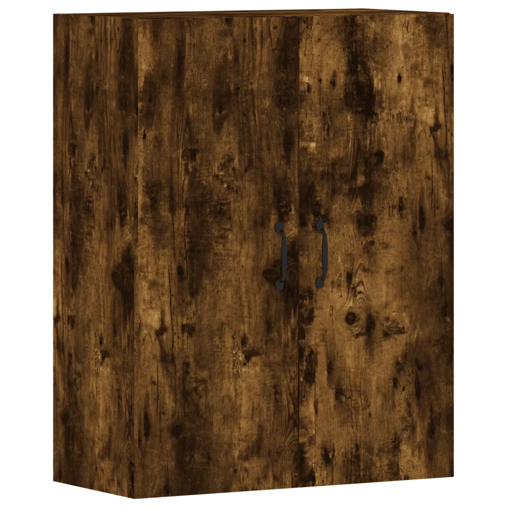 Armadietti a Parete 2 pz Rovere Fumo in Legno Multistrato 3197886