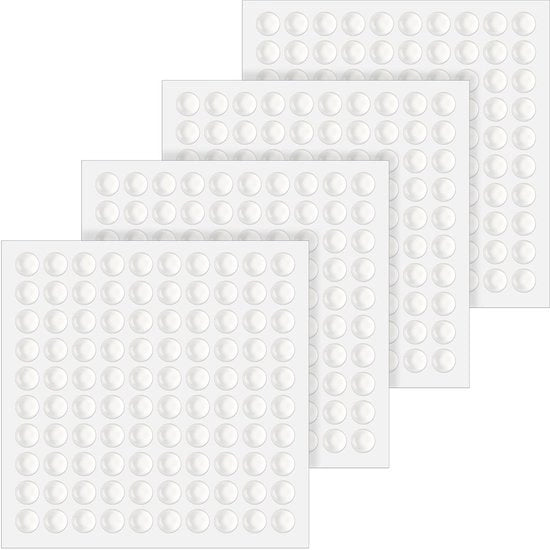 Stoppi anti-scivolamento per cassetti - 400 pezzi - Pads a forma semicircolare in silicone - Translucidi - Anti-urto - Dimensioni 6 x 2 mm - Pads in gomma