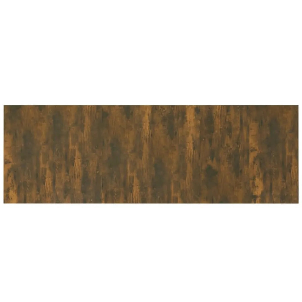 Testiera Letto con Comodini-Testiera con Contenitore in Legno Multistrato Rovere Fumo 963028