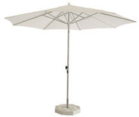 Ombrellone da Giardino Ø3 m Palo Ø40 mm in Alluminio Bianco Lucido Telo in Poliestere Bianco