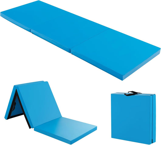Tappetino Morbido da Palestra Yoga fitness allenamento Pieghevole e Portatile, Multifunzionale e Antiscivolo, Vari Colori Disponibili, 180 X 60 X 5 cm