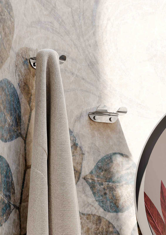 Lineabeta - Appendiabiti doppio Roersa in acciaio lucido