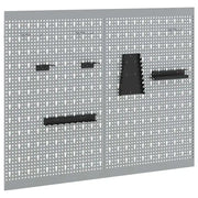 Pannello per attrezzi 2 pz Grigio 100 x 1 x 80 cm CFW5408140