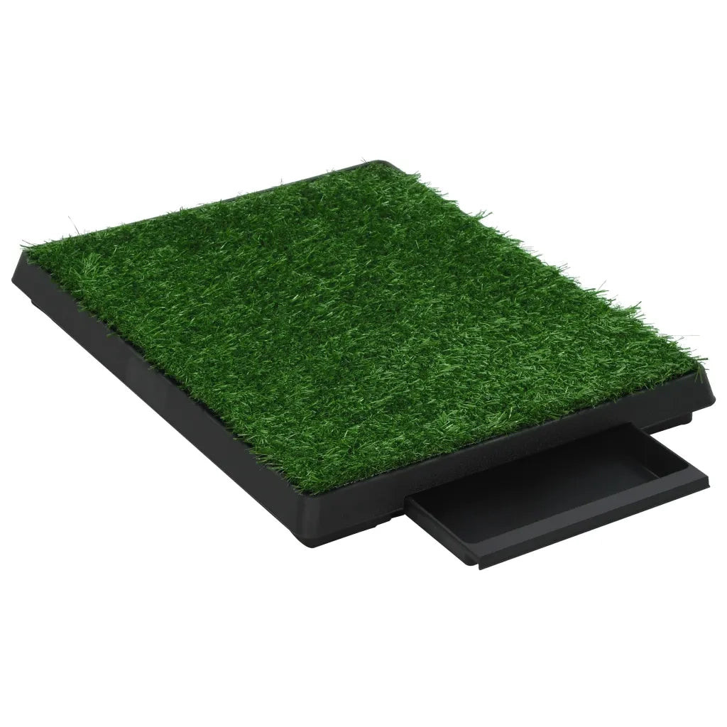 Toilette Animali con Vassoio e Prato Finto Verde 63x50x7cm WC 170766