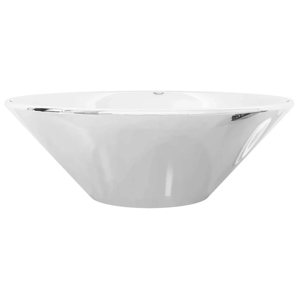 Lavandino 42x14 cm in Ceramica Argento 143493