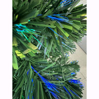 Albero di Natale con Fibre Ottiche Multicolore + Luci LED Bianco Caldo 150 cm 180 Rami F4958