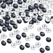 Kit di Adesivi per Strass - 5760 Stuks SS5/SS6 Adesivi Hotfix Neri e Argentati per Abbigliamento, Artigianato e Nail Art - Lato Piano per Album di Adesivi