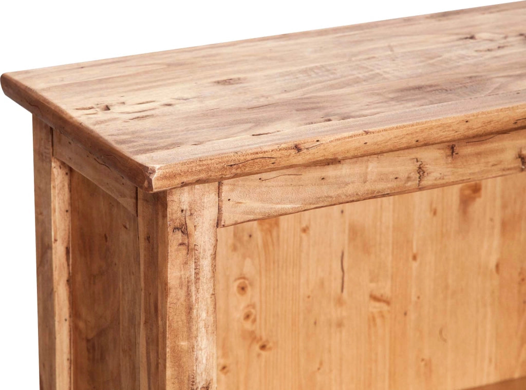 Biscottini Piccola libreria Country in legno massello di tiglio finitura naturale L68xPR25xH98 cm. Made in Italy