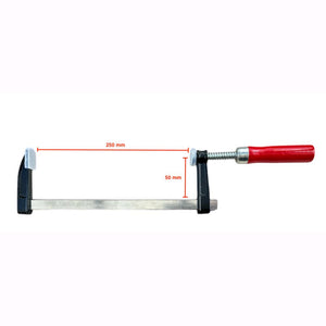 Morsetto a F Strettoio a Vite Stringente per Legno 250x50 mm Conf. 2 Pezzi
