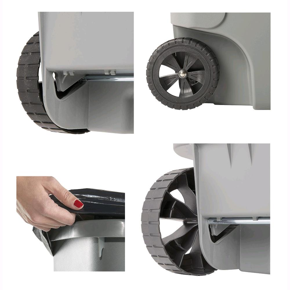 Pattumiera Bidone Portarifuti per Raccolta Differenziata 100 Litri Colore GIALLO