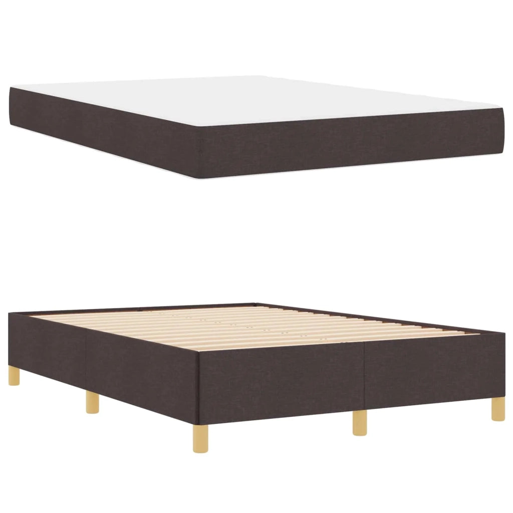 Struttura del letto Marrone Scuro 140 x 190 cm Tessuto 3398937
