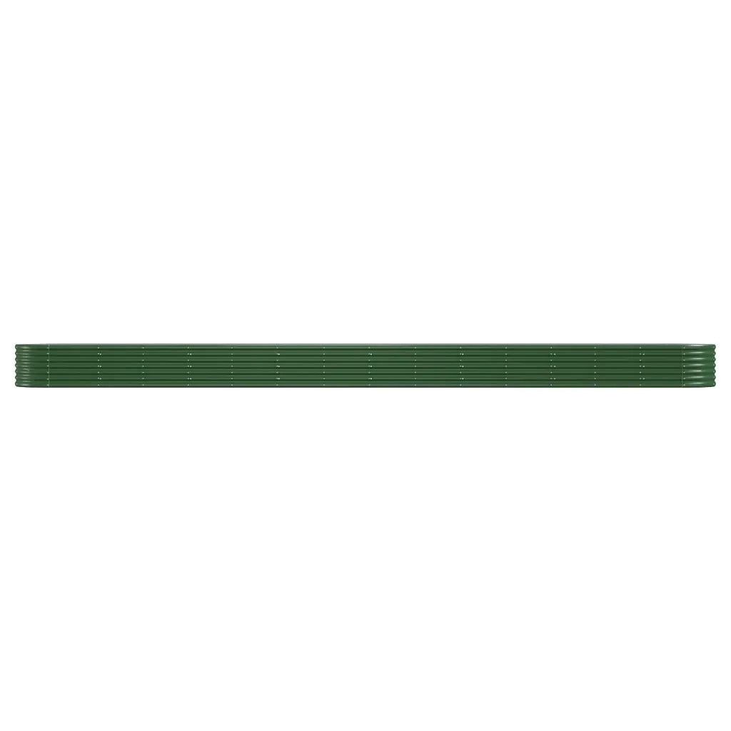 Vaso da Giardino Acciaio Verniciato a Polvere 620x80x36cm Verde