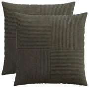 Federa 2 pcs ALMELO Antracite 55 x 55 cm corduroy 915313
