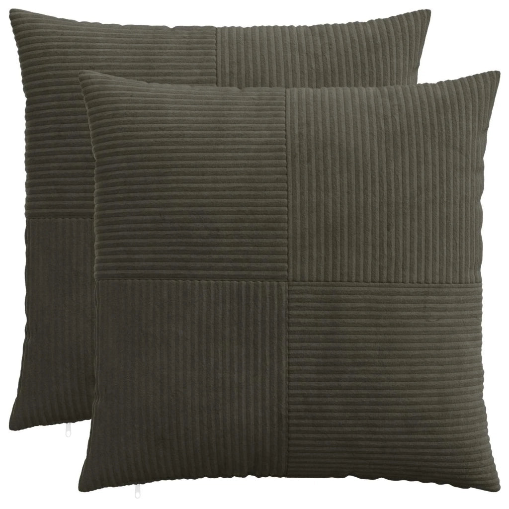 Federa 2 pcs ALMELO Antracite 55 x 55 cm corduroy 915313