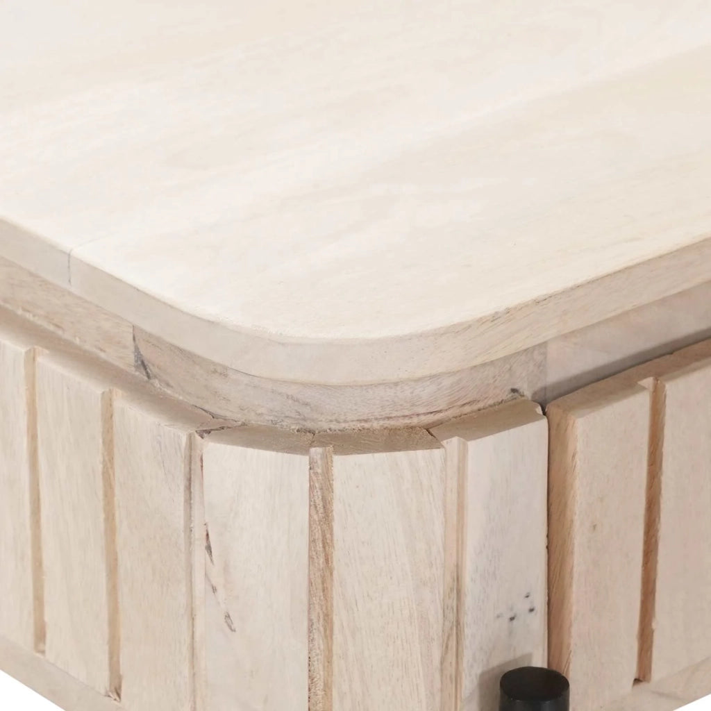 Tavolino fatto a mano Bianco 100 x 30 x 76 cm 42020110