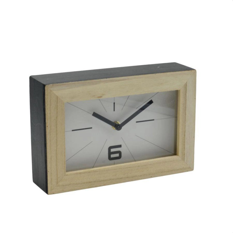 Orologio legno old time rettangolare cm 24x6,5h16