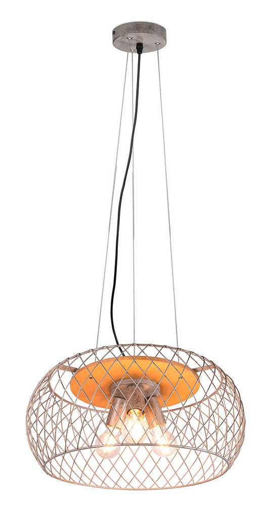 Lampada a Sospensione da Interno Attacco E27 in Metallo Nichel Satinato