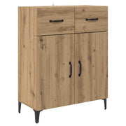 Credenza | Madia | Buffet da pranzo | Armadio da pranzo Rovere artigianale 69,5 x 34 x 90 cm Legno multistrato
