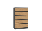 Cassettiera MALWA M5 antracite artisan per camera e soggiorno