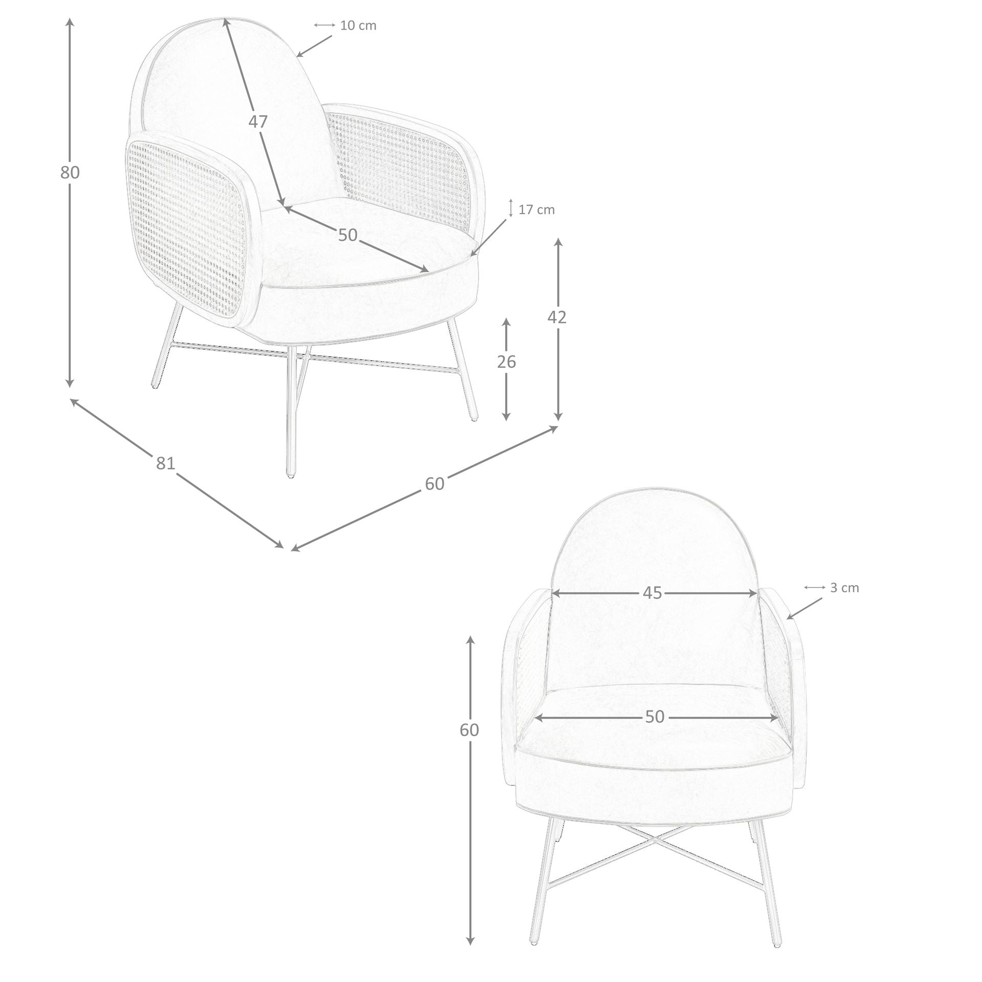 Poltrona in pelle marrone