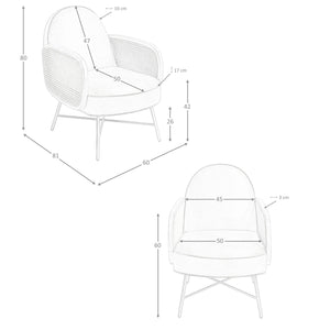 Poltrona in pelle marrone