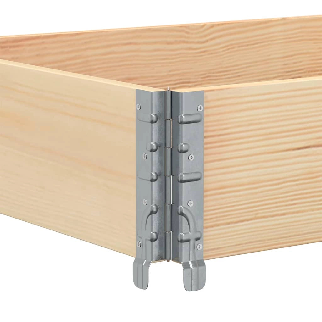 Vassoio per fioriera aiuola rialzata piante fiori terrazza giardino 80 x 60 cm legno massello di pino marrone 02_0037877