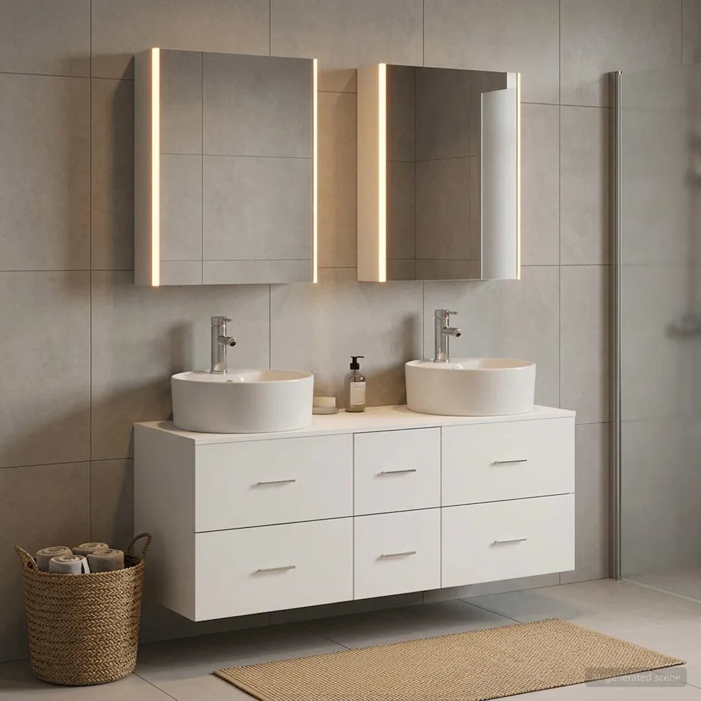 Set di mobili per il bagno 5 pcs Bianco 3406927