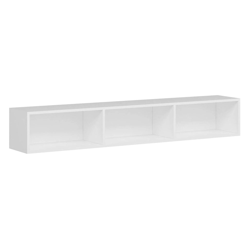 Barzago, Mobile Porta tv un Ripiano, 180x32x30h cm Bianco