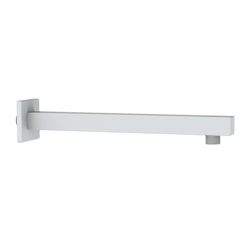 Braccio doccia con attacco universale quadrato 30 cm bianco