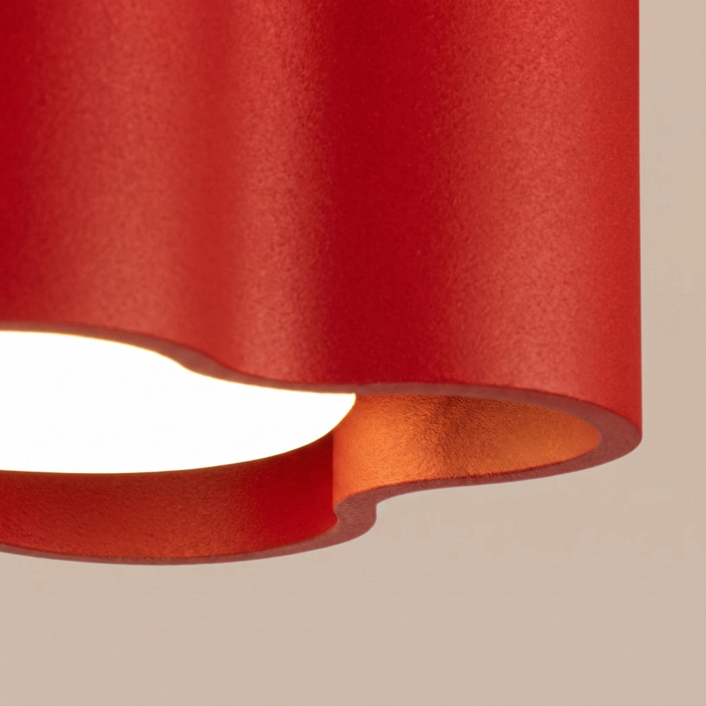 Plafoniera OVIO 1 rossa Gx53