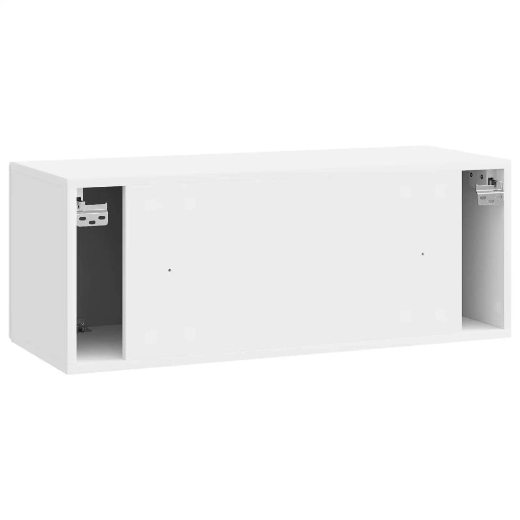 Mobile Porta TV da Muro Bianco Lucido 78,5 x 31 x 30 cm 898209