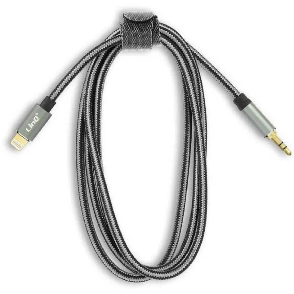 Trade Shop - Cavo Audio Iphone Da Lightning A Jack Maschio Da 3,5 Mm Intrecciato 1,5 Mt A3522 -