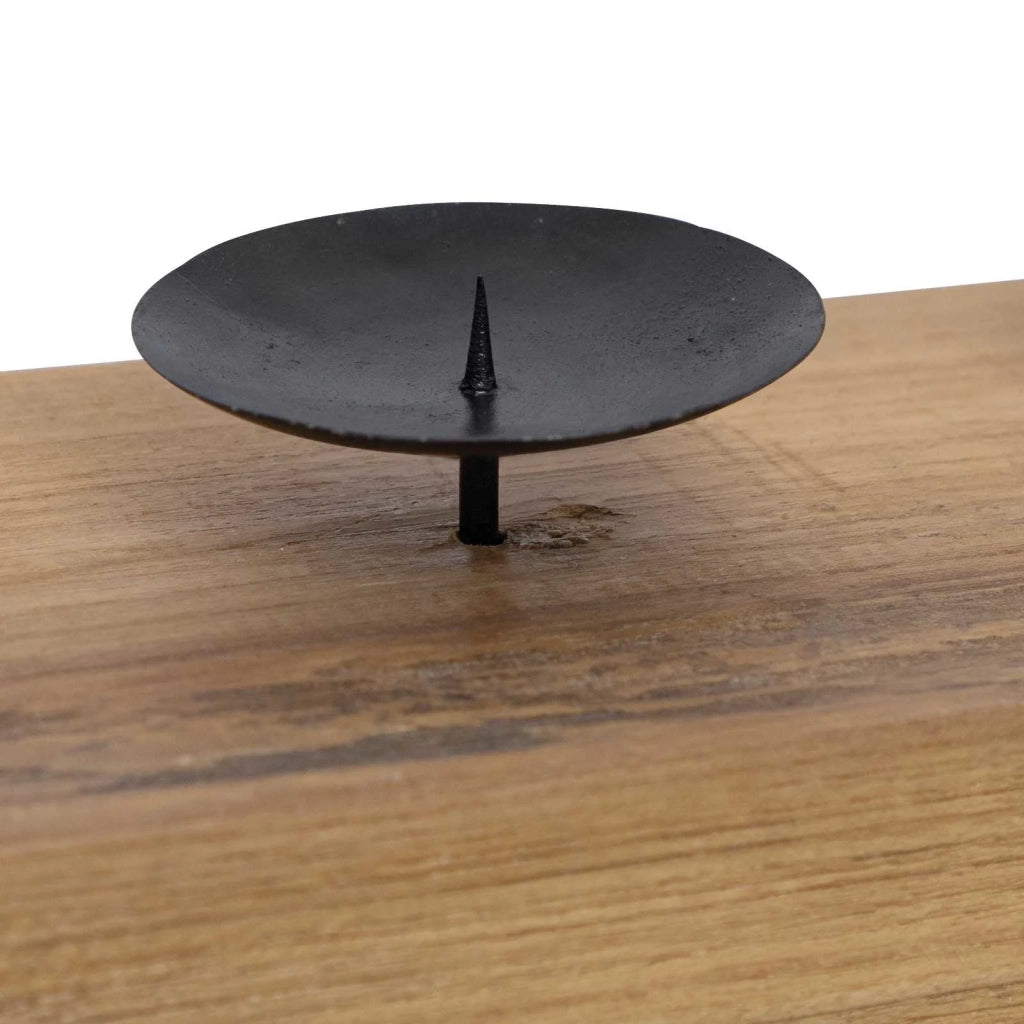 Candelabro Naturale 50 x 15 x 10 cm Legno massello di teak 42012364