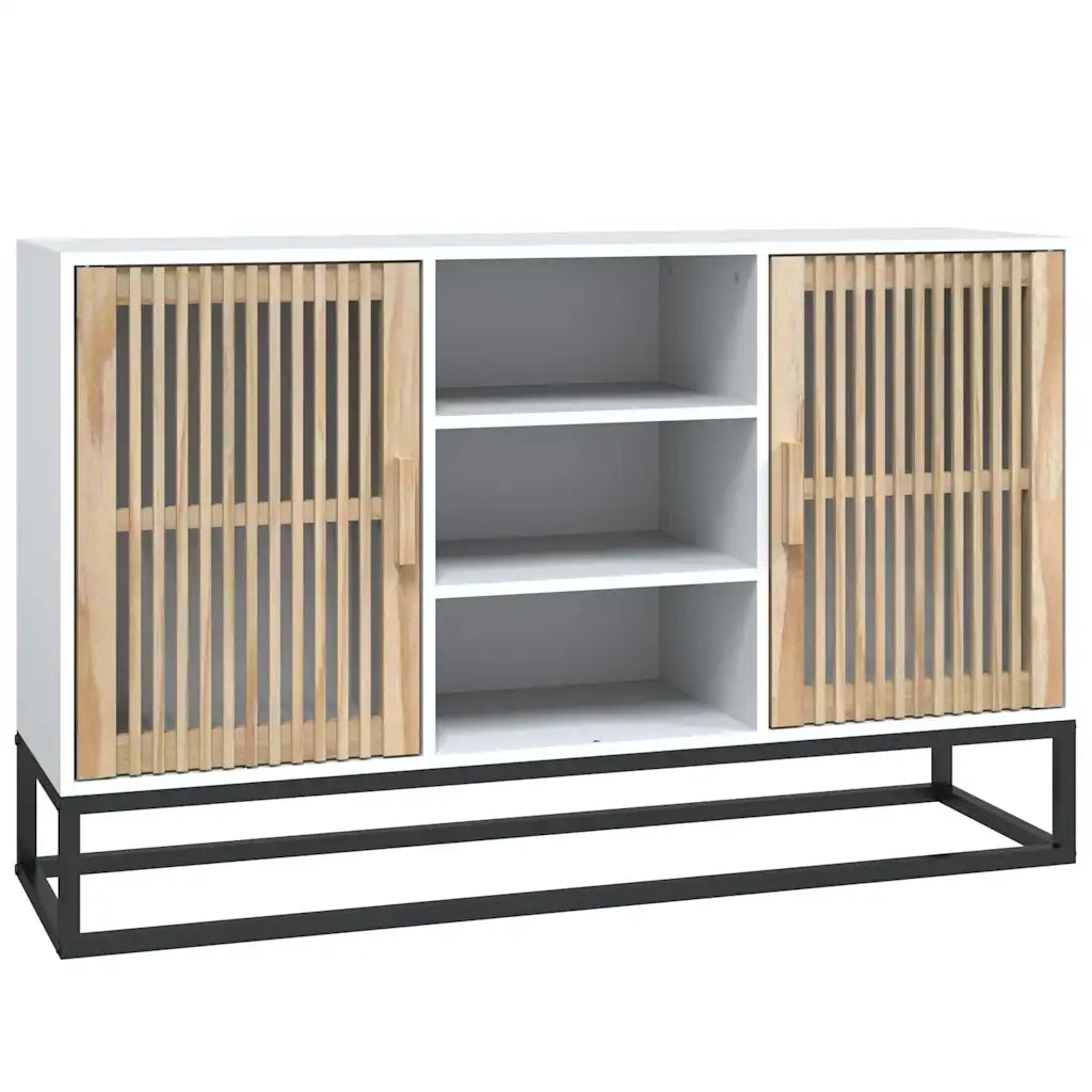 Credenza-Buffet-Armadio da cucina Bianca 105x30x65 cm in Legno Multistrato 466166